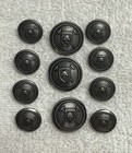 Polo Ralph Lauren Waterbury Button Set Pewter Crest And Mallet Usa Vintage