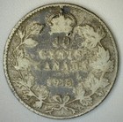 1913 Canada Silver 10 Cents Coin Circulated 10c Canadian Dime Large Leaves Wear