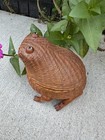 Shanghai Handicrafts Wicker Frog Vintage Basket