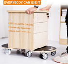 2 Pcs Wooden Platform Dolly 550 Lbs Capacity Furniture Dolly With 4 Wheels Mover