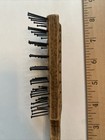 Vintage Goody Vented 7 5  Hairbrush Brown Faux Wood Grain Plastic Ball Tips