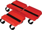 Super Caddy Four Wheel Dolly - 3 Piece Set - Red Snowmobile Ss Red 27-3390r