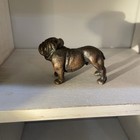 Bronze Bulldog Figurine Sculpture Dog 2  Tall 3  Wide 11 Ounces 