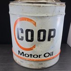 Vintage Co-op Advertising Motor Oil Lubricant 5 Gallon Metal Can