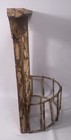 Vintage Rustic Wall Shelf Basket Wood Metal Farmhouse Decor 17x14 5