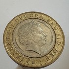 2014 Two Pounds Coin Standing On Shoulders Of Giants Circulated Ungraded Used