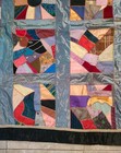 Awesome Antique 1800 s Crazy Quilt Bedspread Cover 70x54  Colorful  as-is 