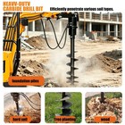 200mm Hydraulic Auger Fits 1-2 Ton Mini Excavators  Free Shipping On All Orders