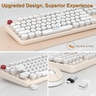Full-size Wireless Keyboard And Mouse Bundle With Otg   Brush  creamy 