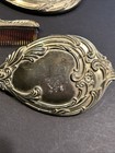 Vtg Silver Plated Vanity Set 3 Pieces  Mirror Brush Comb Bridal Ornate