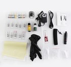 Professional Tattoo Pen Machine Kit Complete Set Power Supply Inks Cartridges