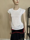 Women   s White Cotton Casual Lightweight Size L Blouse Top T-shirt 5 For 15 