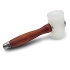 Leather Carving Hammer Mallet Wood Handle Nylon Hammer Mallet Brown And White