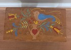 Step Stool Vintage Wooden  Folk Art 8  Tall Step 13 x7 