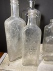 Lot Of 7 Antique Old Glass Bottles Different Sizes Medicine Apothecary Vintage