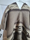 Vintage Authentic 100  Wool Mens  heavy thick  4 x7   Hand Woven Poncho Sarape 