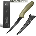 Swiss tech Floating Fishing Fillet Knife For Filleting Boning 5 Inch Steel Blade