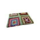 Large Granny Square Crochet Afghan Blanket Throw Handmade Colorful 85    65    Queen