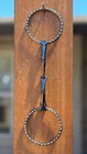 Vintage E  Garcia Nos Loose Ring Snaffle Bit Sterling Silver Inlay Copper Bars