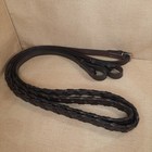Braided Leather Horse Reins 54  Length 5 8  Width Brown Leather Pre-owned