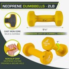 Prosourcefit Set Of 2 Neoprene Dumbbell Coated For Non-slip Grip  Yellow-2lb