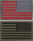Reverse Usa Flag  Patch 3  x 2   Hook   Loop Military Tactical Patriotic