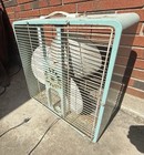 Vintage Eskimo 21  5   Metal 2-speed Box Fan Blue Mcm Works Good Model 20137