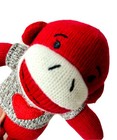 Dan Dee Sock Monkey Red White Plush  W  Heart On Sweater 11  Stuffed Animal Toy