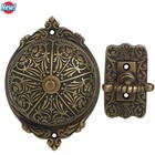 Vintage Brass Mechanical Twist Doorbell Old Fashioned Victorian Front Doorbell