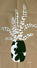 New Vintage Mcm 1970s Marushka Screen Print Wall Art Fabric Panel Folage In Vase