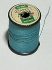 Vintage Coats Boilfast Thread On Plastic Spool Aqua Color Lot Bg2