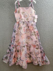 Rare Editions Floral-print Organza Maxi Dress Big Girls  16 Lavender Back Zip