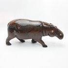 Huge Giant 17  Vintage Natural Wood Carved Hippo Hippopotamus Figurine Statue