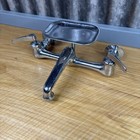 Antique Farmhouse Kitchen Sink Brass Faucet Soap Dish 8    Wall Mount Salvage Part