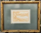Vintage Delicate Paper Cut Art Picture Framed Oriental Mainland China Framed  