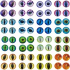 100 Pcs 6mm Dragon Eyes Flatback Glass Cabochon Dome Cameo For Jewelry Making