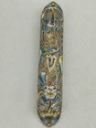 Judaica Mezuzah Solid 81g Case Silver 925 Multi Color Floral Enamel Rare Vintage