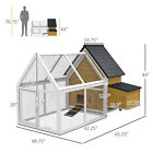 65  Chicken Coop Wooden Chicken House Rabbit Hutch Poultry Cage Hen Pen Backyard