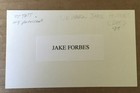 Vernon Jake Forbes Autograph 3x5   Playing Career 1919-1936 Very Rare 