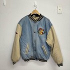 Vintage Disney Winnie The Pooh Denim And Beige Bomber Jacket