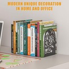 Bookends 1 Pair  Black Metal Book Ends  Bookends For Shelves  Unique Decorative