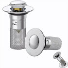 2 Pack Bathroom Sink Stopper Hair Catcher  Bathroom Pop Up Sink Drain Filter