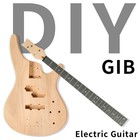 Diy Gib Style Electric Guitar Kits 4 String - Mahogany Body maple Neck