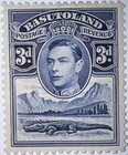 Travelstamps  1938 Basutoland Stamps Sg 22 - 3d Kgvi   Crocodile Mint Mogh