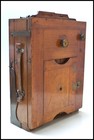 Antique Large Format Wooden Field Camera 240mm Brass Lens Vintage 1800s Rare