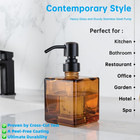 Amber Glass Soap Dispenser 8 4oz With Oil Rubbed Bronze Pump For Bathroom