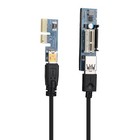     pci-e 1x Extension Cable Cord Riser Card Power Usb Extender 30cm Black Xat Uk