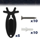 5pc European Mount Skull Wall Hanger Hook Deer Antelope Antler Mount Bracket Usa