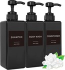 Shampoo And Conditioner Dispenser  Refillable Plastic Shampoo Pump Bottles Wi   