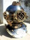 Antique 18  Diving Vintage Boston Mark V Us Navy Deep Sea Divers Helmet Replica